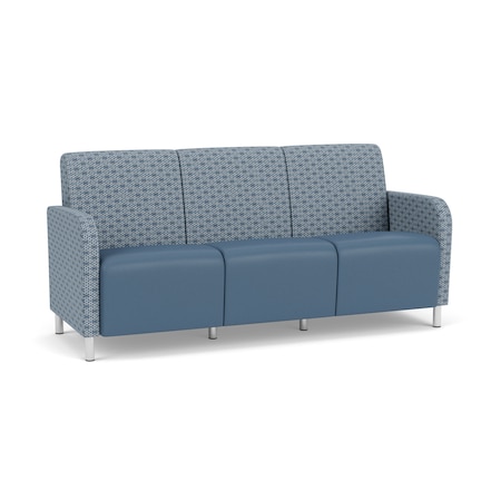 Lesro Siena 3 Seat Tandem Seating No Ctr Arms, Bru Steel, RS RainSong Back, MD Titan Seat, RS RainSong Panels SN3101